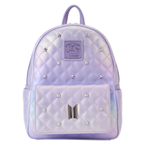 Loungefly Funko Pop! BTS Logo Iridescent Purple Mini Backpack