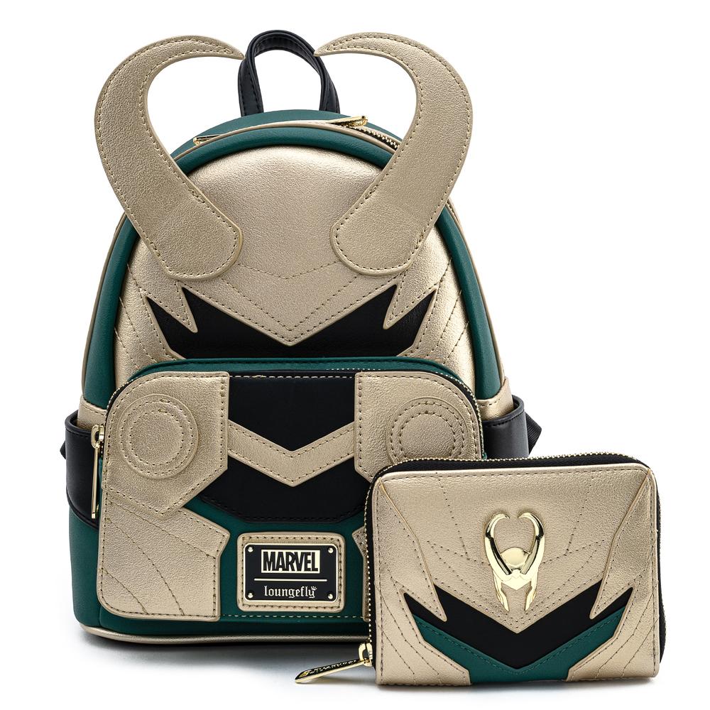 Loungefly Marvel Loki Classic Mini Backpack and Wallet Set 