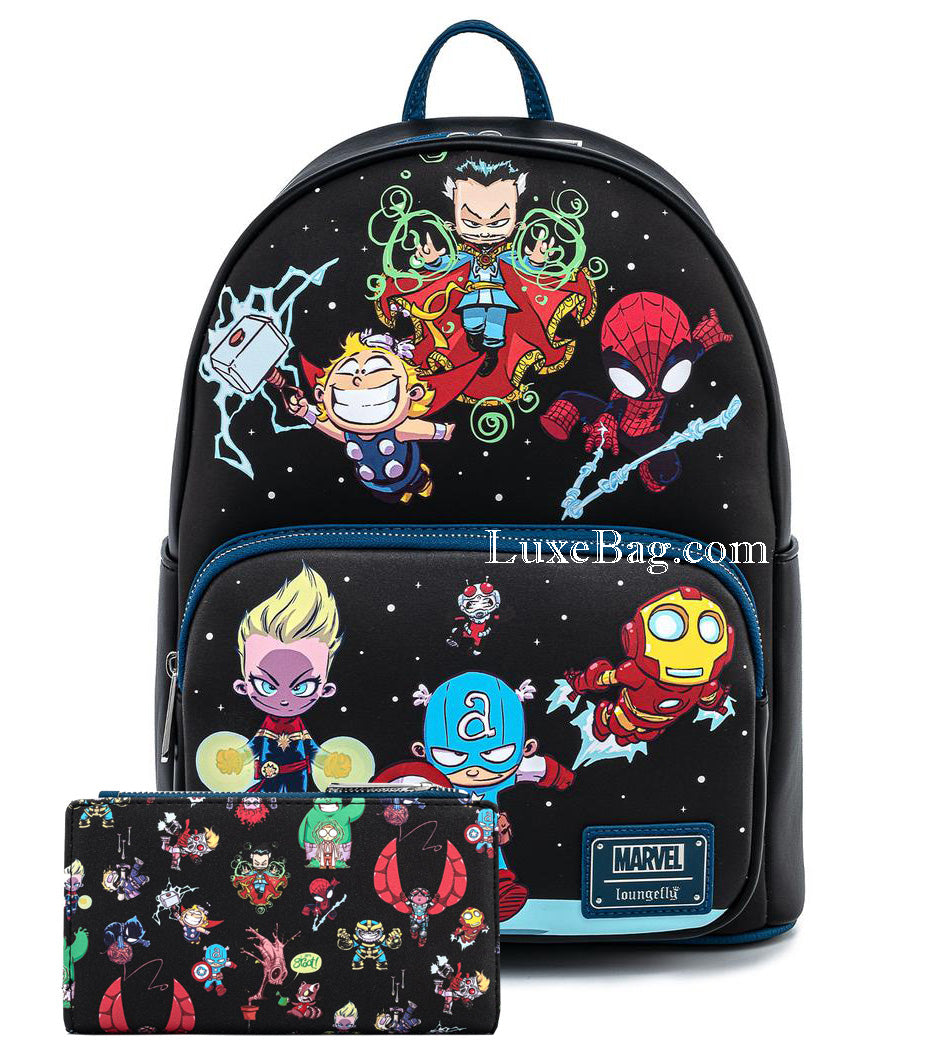 Loungefly Marvel Backpack and Wallet set NEW WITH TAG Loungefly Marvel Thor L&T Cosplay Mini Backpack  main image 3