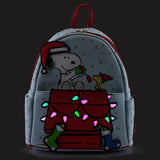 Loungefly Peanuts Gift Giving Snoopy and Woodstock Mini Backpack