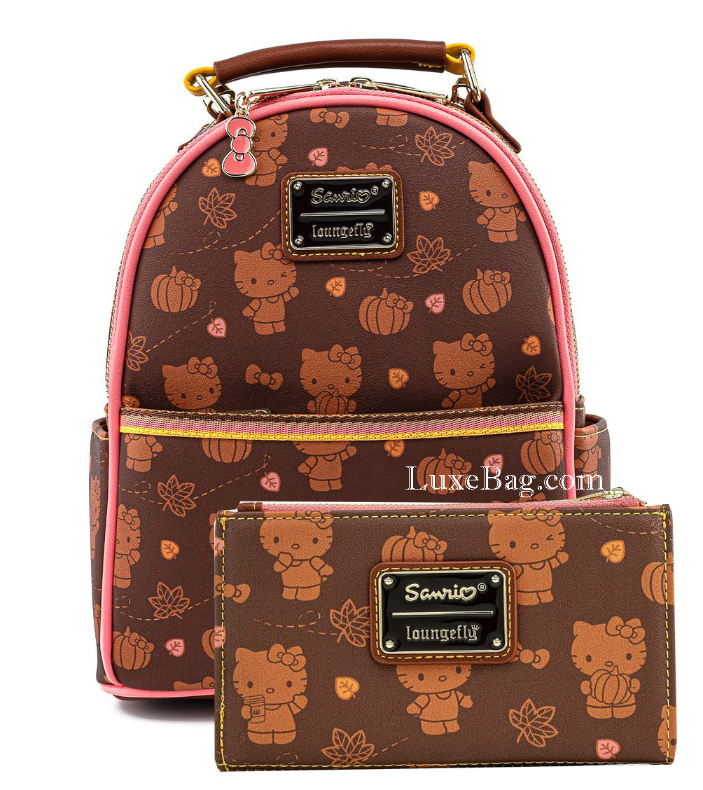 Loungefly Sanrio Hello Kitty Pumpkin Spice Mini Backpack and  display picture 3