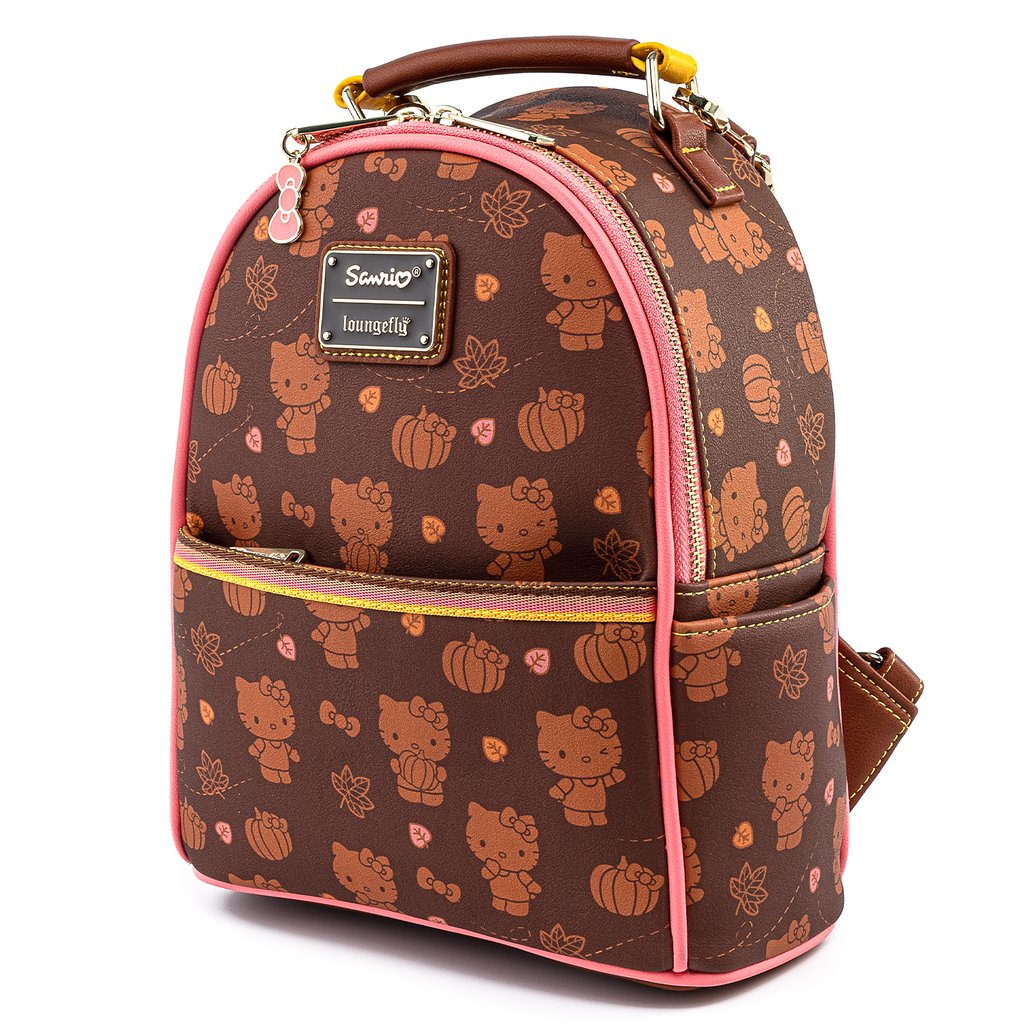 Loungefly Sanrio Hello Kitty Pumpkin Spice Mini Backpack and Wallet Se –  LuxeBag