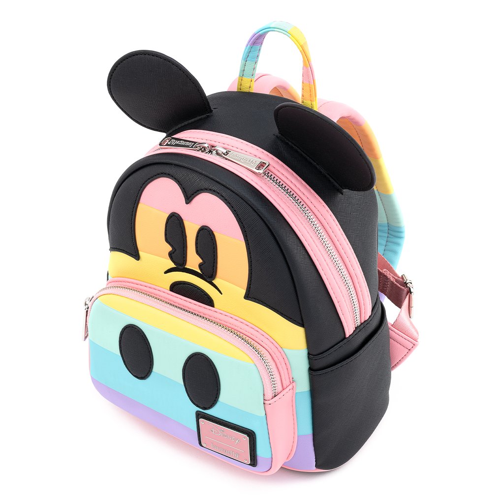 Loungefly store Mickey Rainbow Backpack and Wallet Set