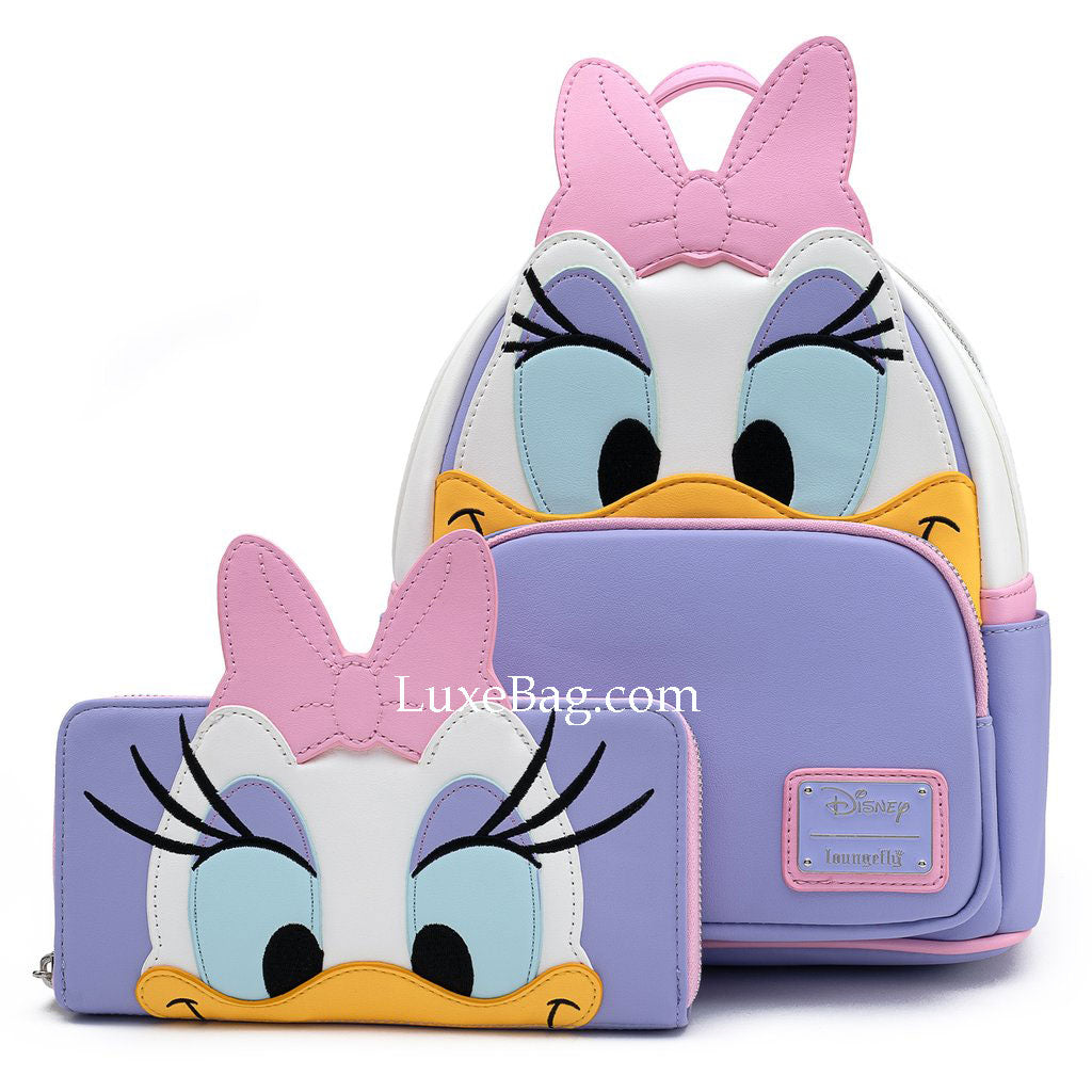 daisy mini backpack Loungefly Disney Daisy Duck Mini Backpack and Wallet Set – LuxeBag