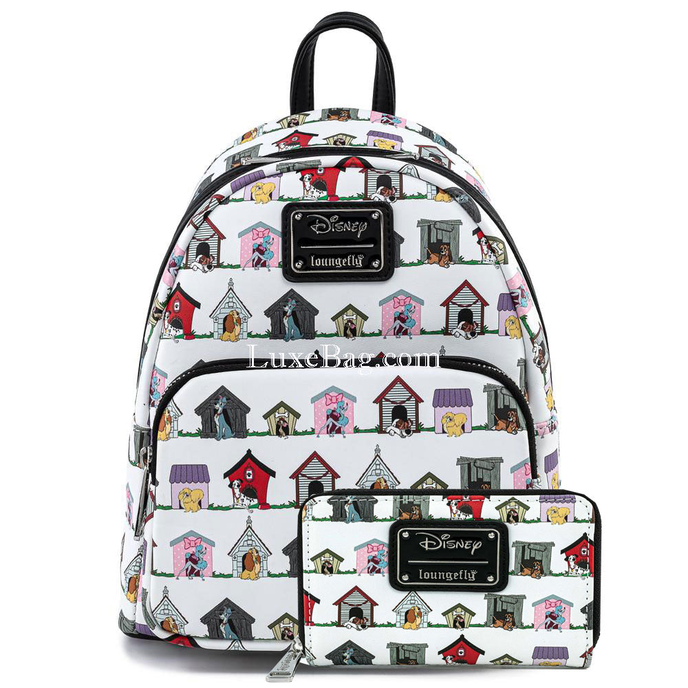 disney dogs mini backpack Loungefly Disney Dog Houses Mini Backpack and Wallet Set – LuxeBag