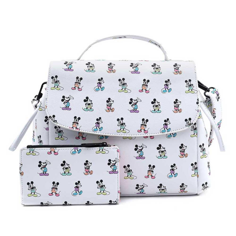 Disney Mickey Mouse Pastel Poses Crossbody Purse