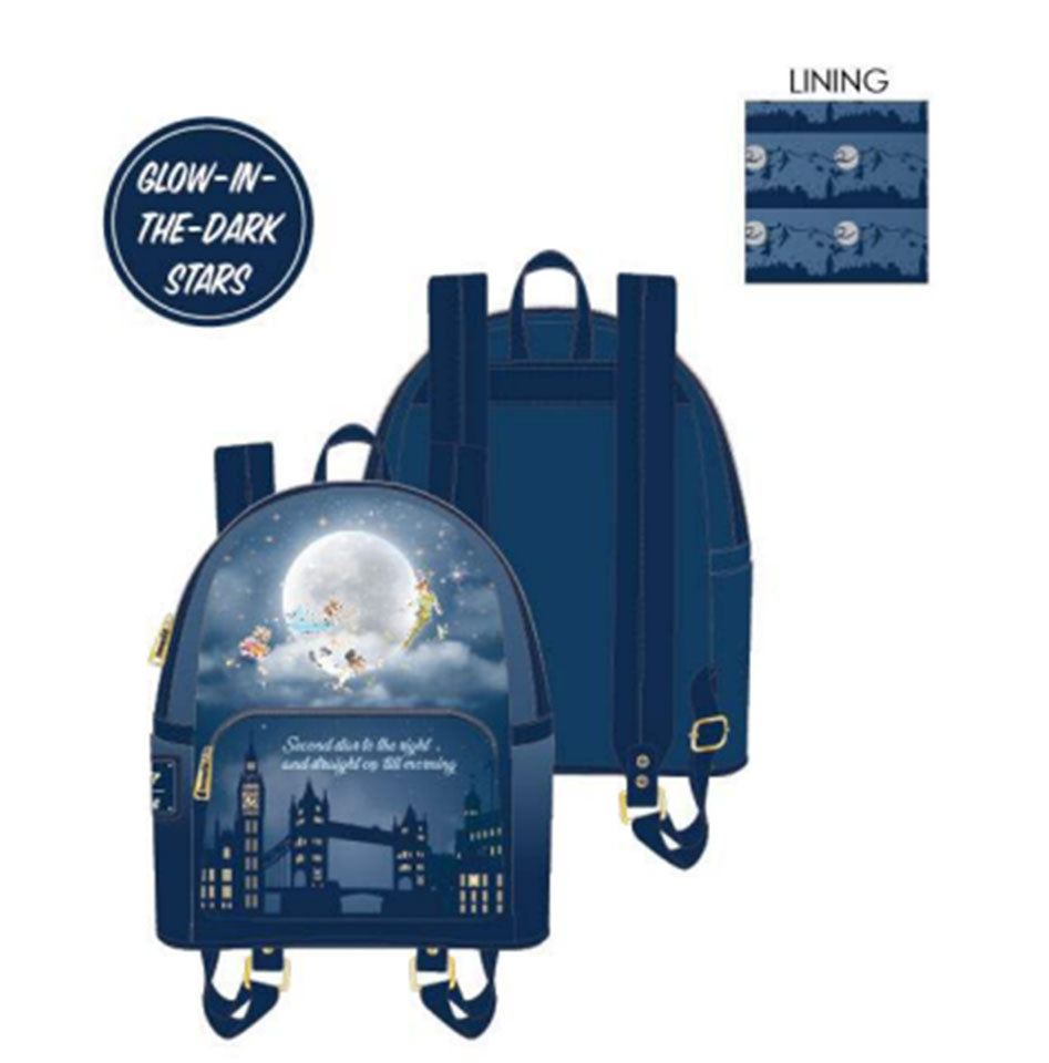 Loungefly Disney Peter Pan Second Star Glow Mini Backpack – LuxeBag