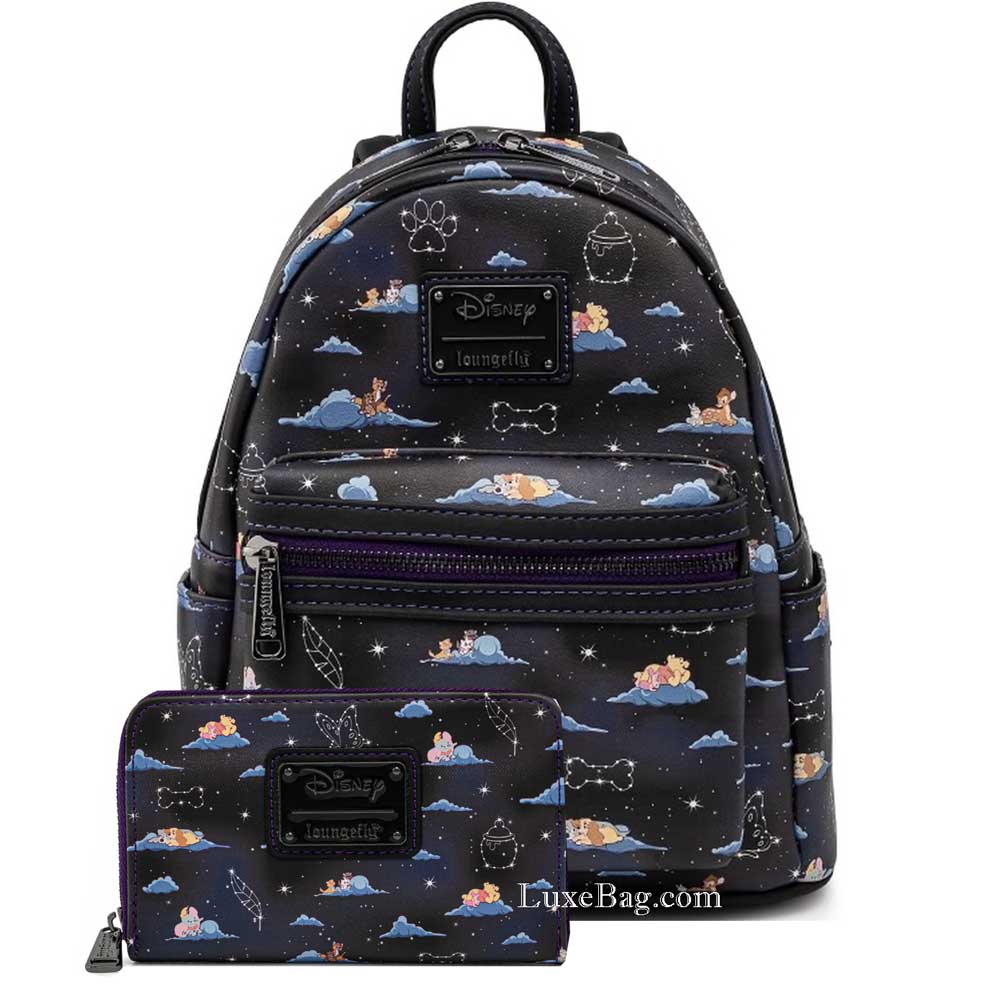 Loungefly Disney Classic Clouds Mini Backpack & wallet Loungefly Disney Classic Clouds All Over Print Mini Backpack  main image 4