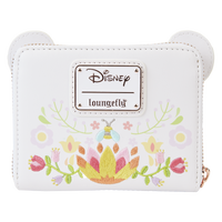 Loungefly Disney Winnie the Pooh Cosplay Folk Floral Zip Around Wallet