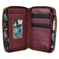 Loungefly Disney Haunted Mansion Stretching Room Portraits Glow Zip-Around Wallet