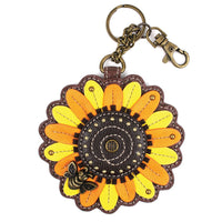 Chala Garden Collection Sunflower Coin Purse/Key Fob (4" x 5")