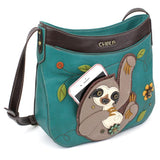 Chala Wilderness Collection Sloth Crescent Crossbody Bag (10.5" x 10")