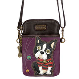 Chala Pet Collection Boston Terrier Cellphone Crossbody Bag (5" x 7.5")