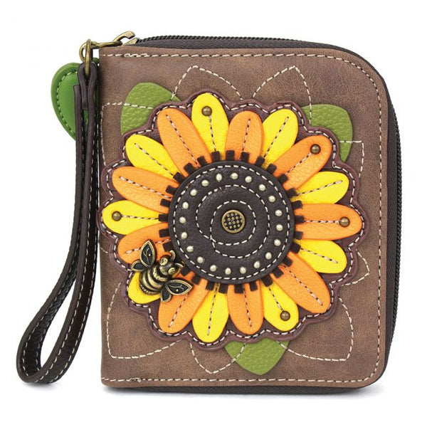 Chala Garden Collection Sunflower Zip Around Wallet (5" x 6")
