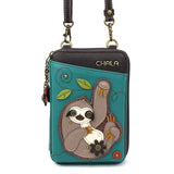 Chala Wilderness Collection Sloth Cellphone Cross Body Bag (5" x 7.5")