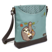Chala Wilderness Collection Sloth Teal Messenger Bag (10" x 11")