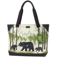 Chala Wilderness Collection Bear Canvas Tote Bag (17" x 14")