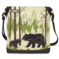 Chala Wilderness Collection Bear Canvas Messenger Bag (11" x 11")