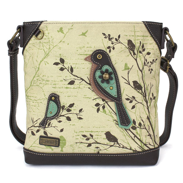 Chala Bird Collection Safari Bird Canvas Messenger Bag (10" x 11")