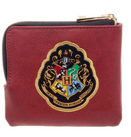 Licensed Harry Potter 9 3/4 and Hogwarts Crest L Shape Zip Wallet for Women