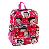 Betty Boop Canvas Standard Backpack (16" Height, Pink)