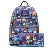 Loungefly DC Comics Ladies of DC Mini Backpack and Wallet Set