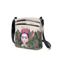 Frida Kahlo Cartoon Licensed Cross Body Bag (Black: Cartoon)