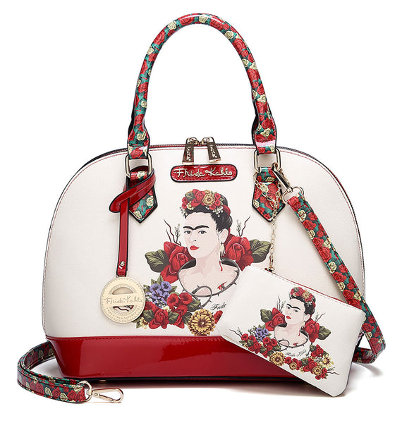 Frida Kahlo Flower Collection Handbag (Red)