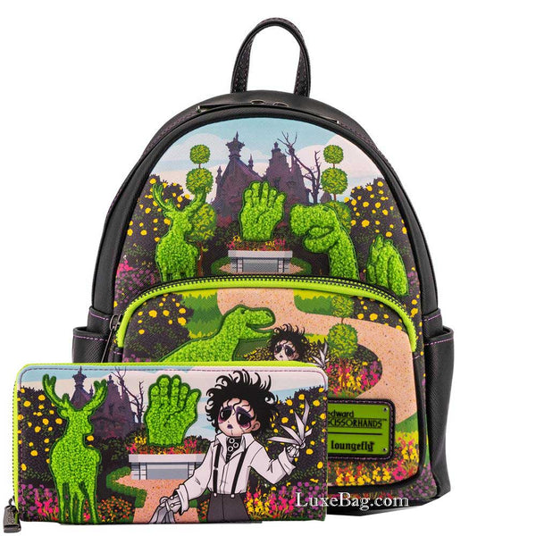 Loungefly Edward Scissorhands Topiary Mini Backpack Wallet Set