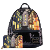 Loungefly Harry Potter Diagon Alley Sequin Mini Backpack Wallet Set