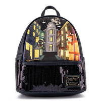 Loungefly Harry Potter Diagon Alley Sequin Mini Backpack Wallet Set
