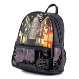 Loungefly Harry Potter Diagon Alley Sequin Mini Backpack Wallet Set