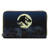 Loungefly Jurassic Park 30th Anniversary Dino Moon Glow Zip Around Wallet