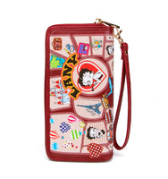 Betty Boop Love Faux Leather Wallet with Wristlet (Wine)