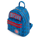 Loungefly Sports MLB Chicago Cubs Logo Faux Leather Mini Backpack