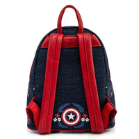 Loungefly Marvel Captain America Denim Mini Backpack