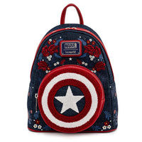 Loungefly Marvel Captain America Denim Mini Backpack