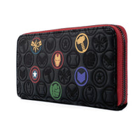 Loungefly Marvel Avengers Debossed Icons Mini Backpack Wallet Set