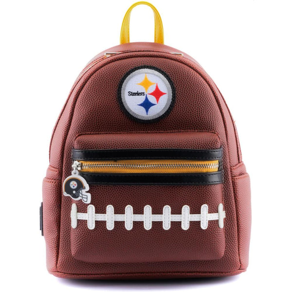 Loungefly Sports NFL Pittsburg Steelers Pigskin Logo Mini Backpack