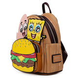 Loungefly Nickelodeon SpongeBob Krabby Patty Group Mini Backpack Wallet Set