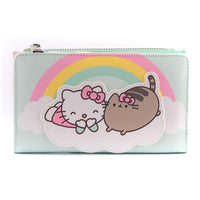 Loungefly Pusheen x Hello Kitty Balloons Rainbow Mini Backpack Wallet Set