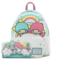 Loungefly Sanrio Little Twin Stars Rainbow Mini Backpack and Wallet Set