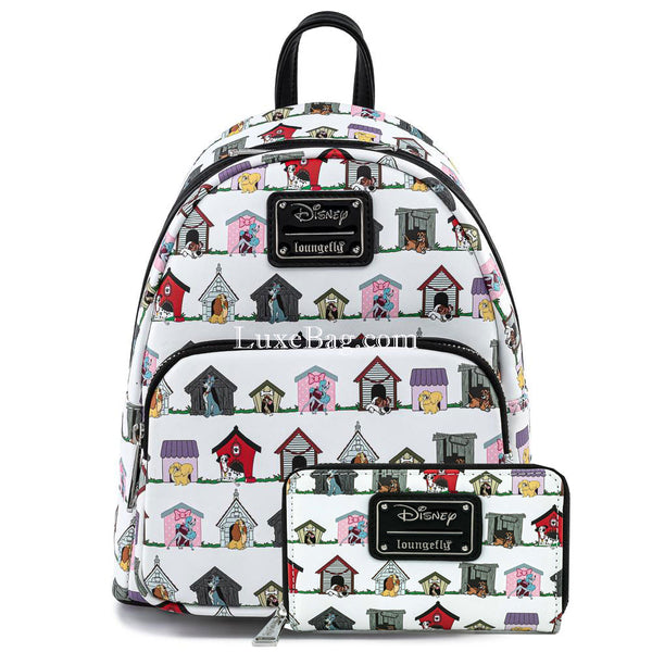 disney mini backpack dogs Loungefly Disney Dog Houses Mini Backpack and Wallet Set – LuxeBag