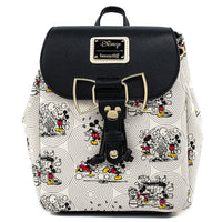 Loungefly Disney Mickey Bow Hardware Faux Leather Mini Backpack