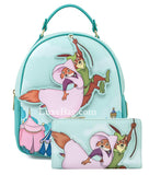 Loungefly Disney Robin Hood Robin Rescue Maid Marian Mini Backpack and Wallet Set