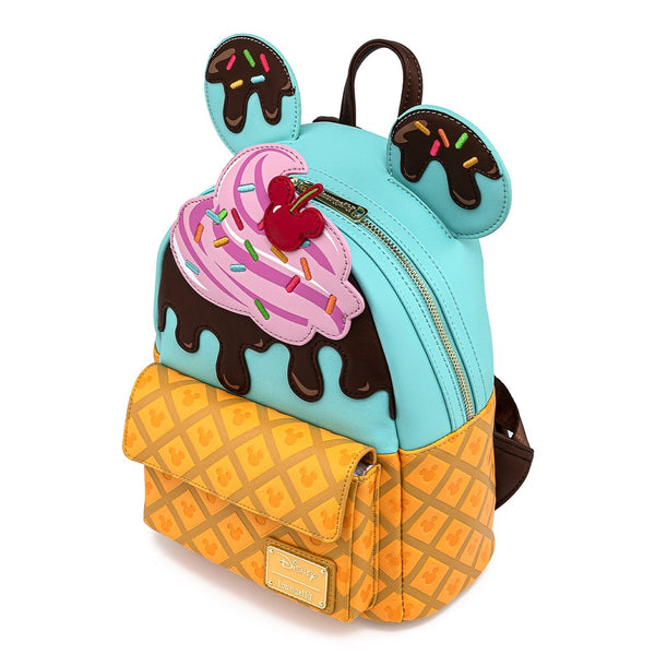 Loungefly Disney Mickey and Minnie Sweets Ice Cream Mini Backpack Wall – LuxeBag