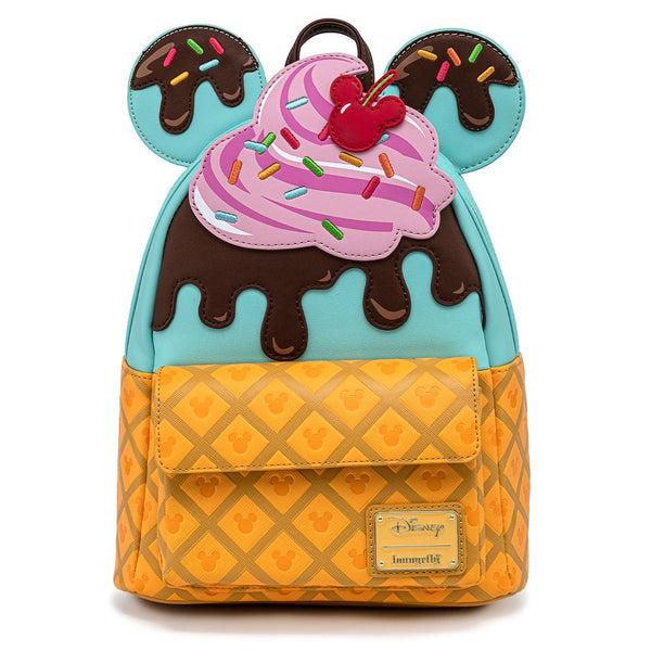 Loungefly Disney Mickey and Minnie Sweets Ice Cream Mini Backpack Wall – LuxeBag