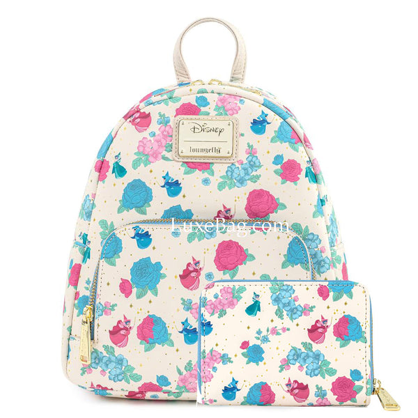 Loungefly Disney Sleeping Beauty Floral Fairy Godmother Mini Backpack –  LuxeBag