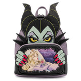 Loungefly Disney Villains Scene Maleficent Sleeping Beauty Mini Backpack Wallet Set