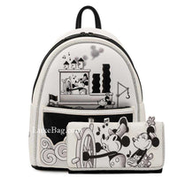 Loungefly Disney Steamboat Willie Music Cruise Mini Backpack Wallet Se – LuxeBag